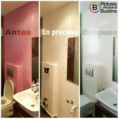 Pintures i decoració Bustins proceso de remodelación de baño