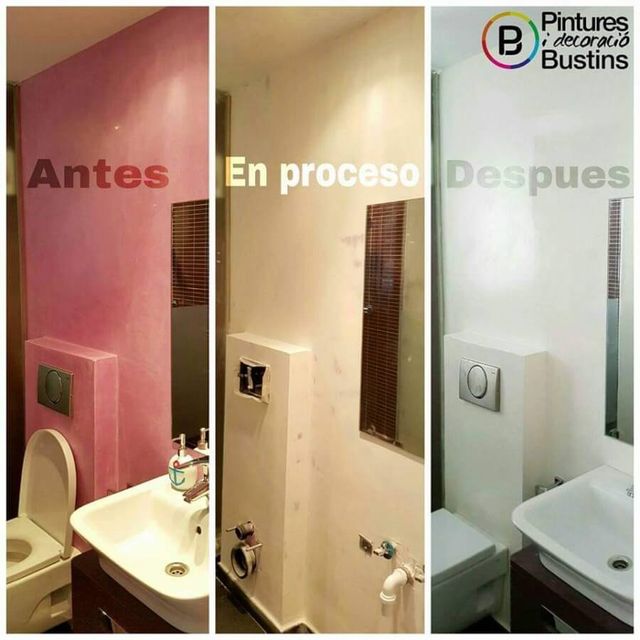 Pintures i decoració Bustins proceso de remodelación de baño