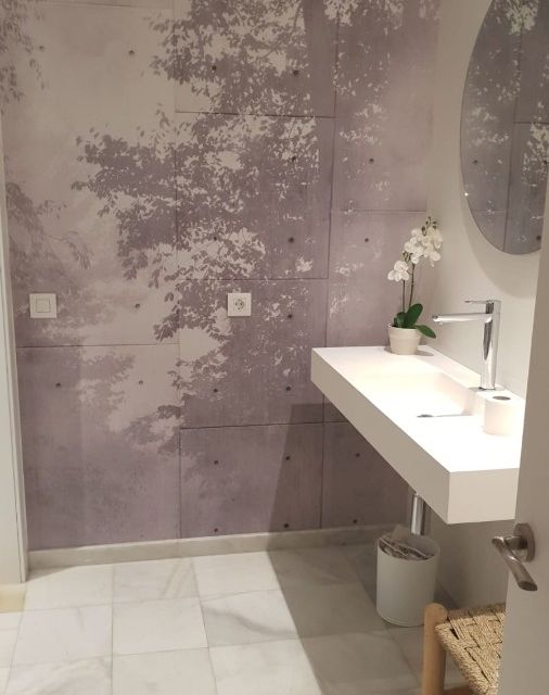 papel pintado en rosa